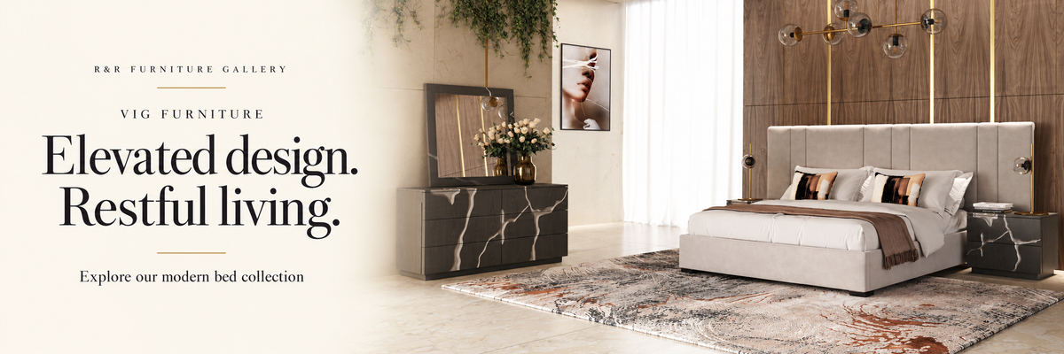 VIG Furniture modern beds at R&R Furniture Gallery — Elevated design, restful living
