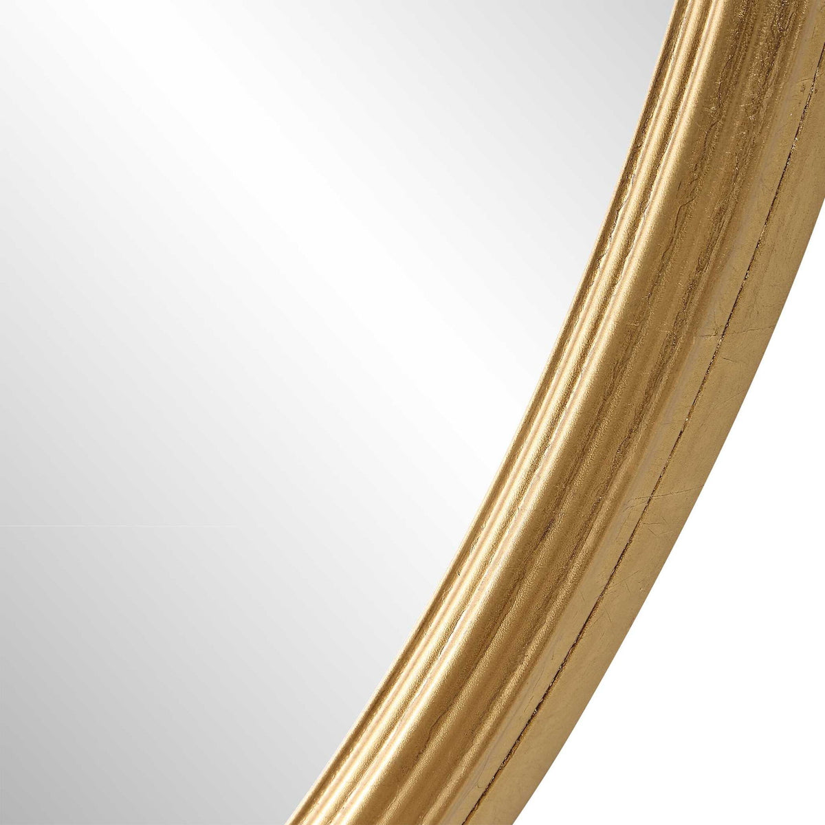 34" Round Mirror - Gold Leaf