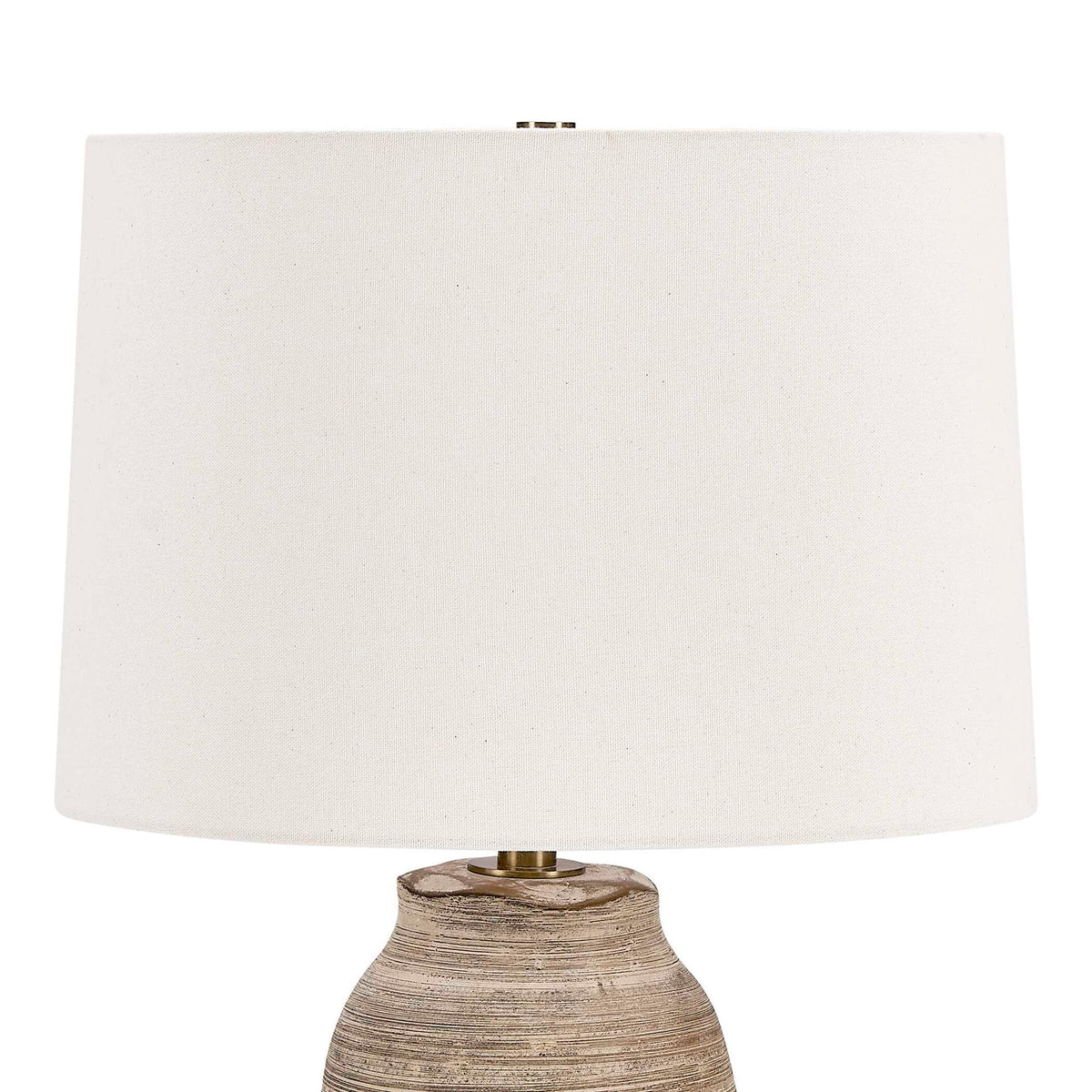 Tonachio - Etched Urn Table Lamp - Brown