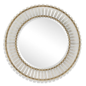 Denali - Textured Glass Round Mirror