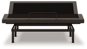 Nectar Comfort Premier Adjustable Base showing a modern black frame with remote control for customizable bed position.