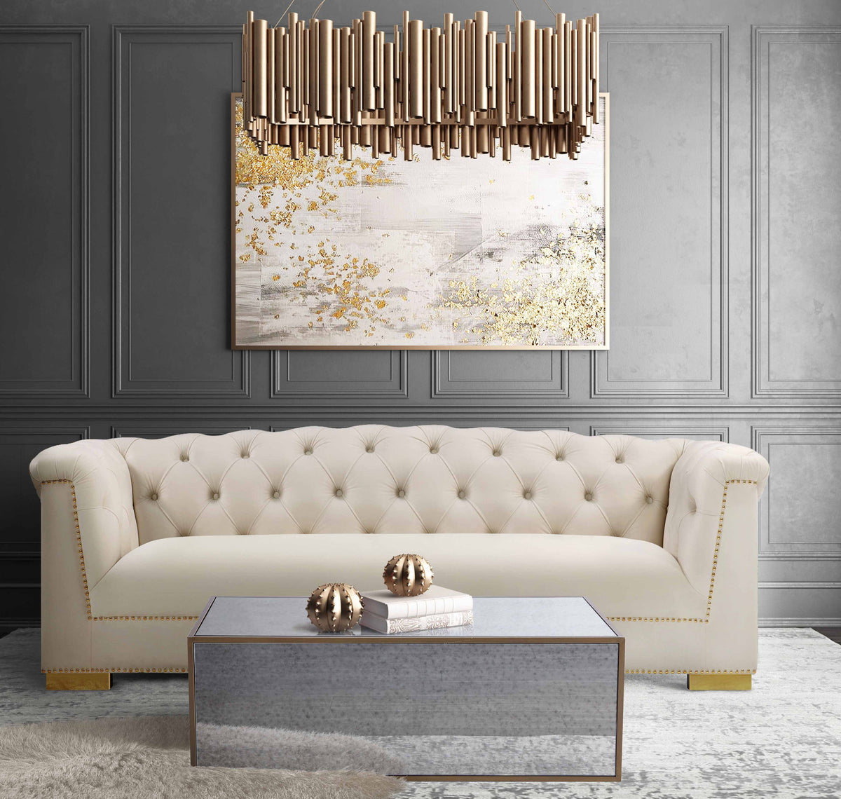 Lana - Mirrored Coffee Table - R&R Furniture Gallery (Fountain Valley, CA)