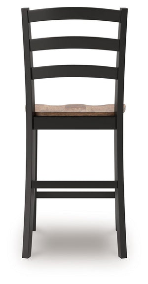 Wildenauer - Barstool (Set of 2) - Brown / Black - R&R Furniture Gallery (Fountain Valley, CA)