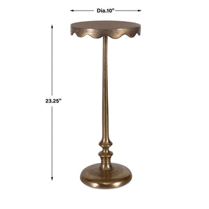 Aluminum Accent Table - Antique Brass