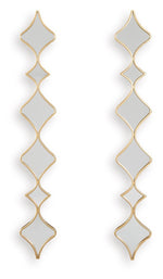Harriswood - Accent Mirror Set (Set of 2) - Gold Finish - R&R Furniture Gallery (Fountain Valley, CA)