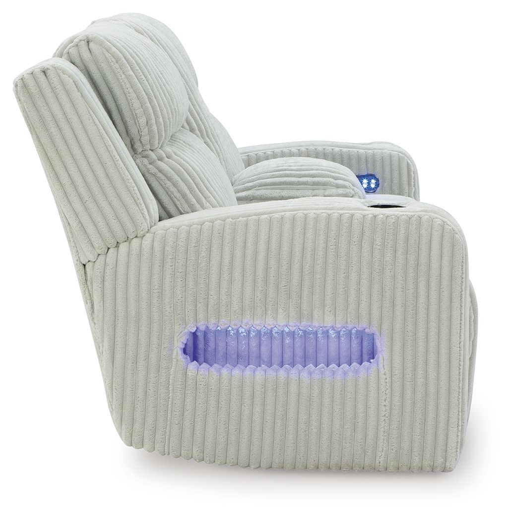 Forest Lake - Power Reclining Loveseat With Console / Adj Headrest - R&R Furniture Gallery (Fountain Valley, CA)