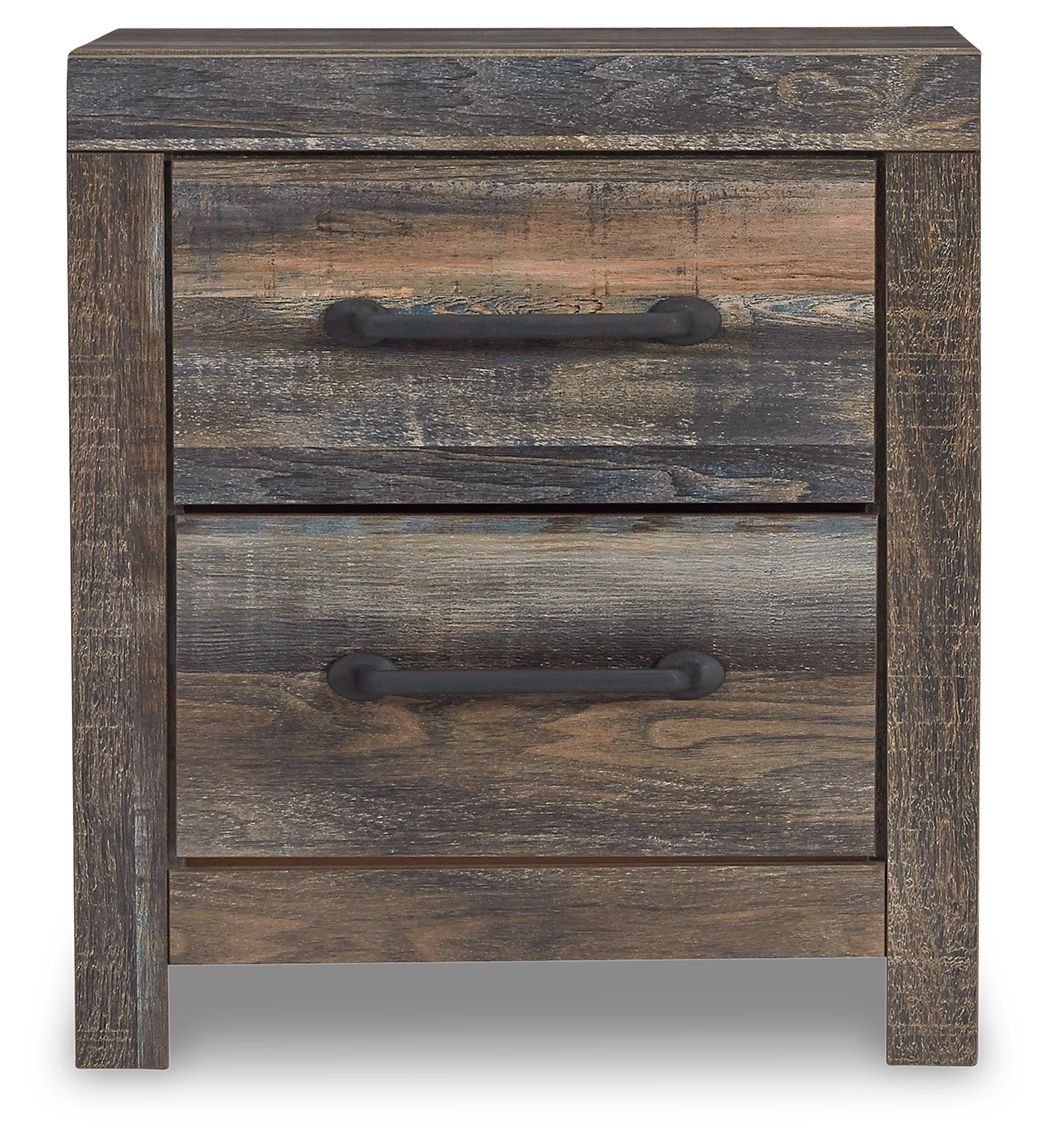 Drystan - Two Drawer Night Stand - Brown / Beige - R&R Furniture Gallery (Fountain Valley, CA)