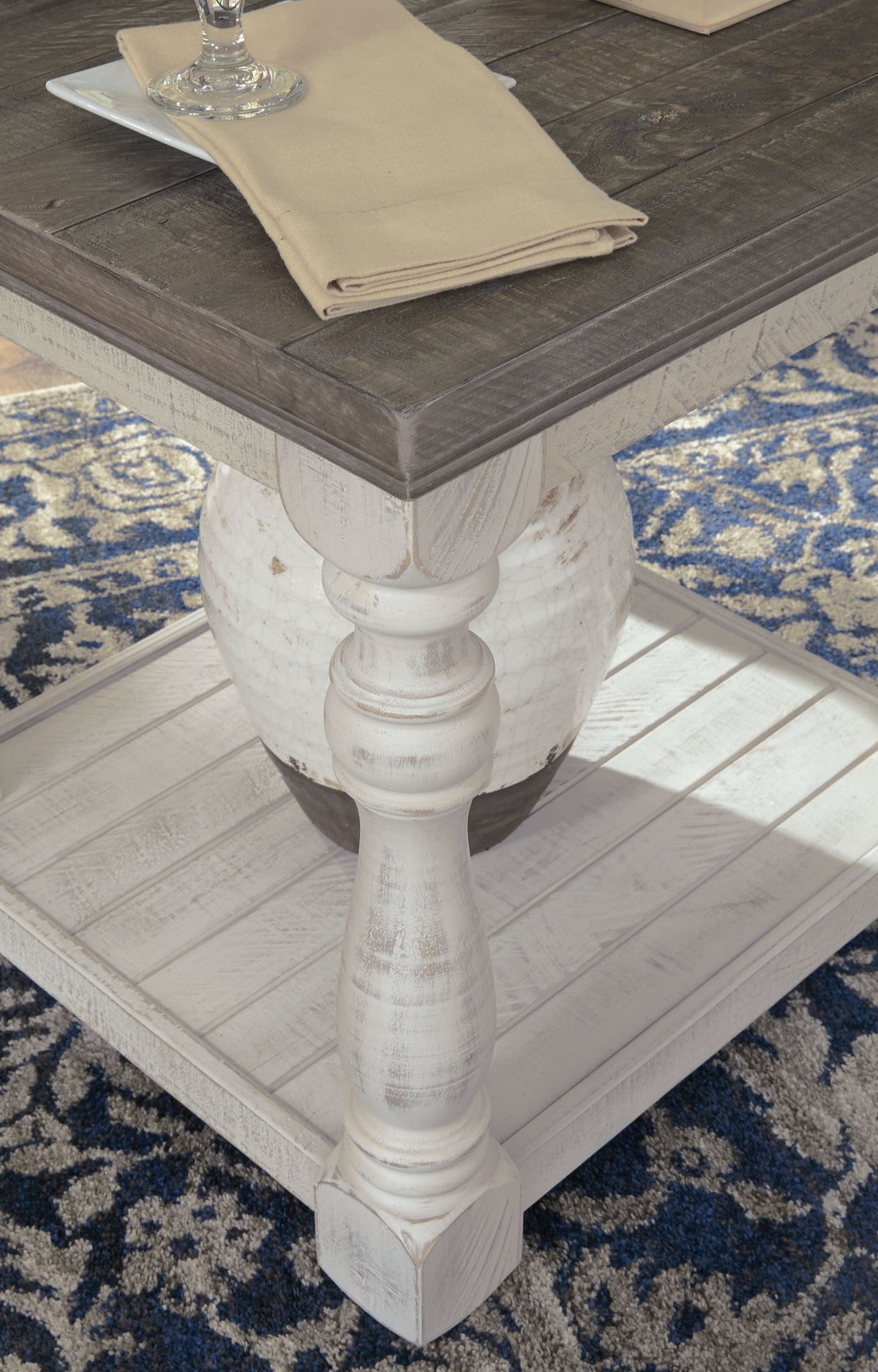 Havalance - Rectangular End Table - Gray / White - R&R Furniture Gallery (Fountain Valley, CA)