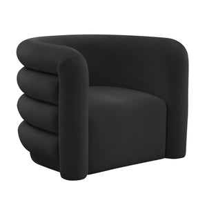 Curves - Velvet Lounge Chair - R&R Furniture Gallery (Fountain Valley, CA)
