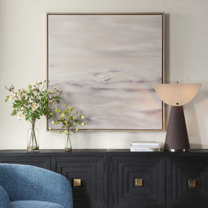 Trance - Hand Painted Abstract Art - Brown / Gray / White / Woodtone