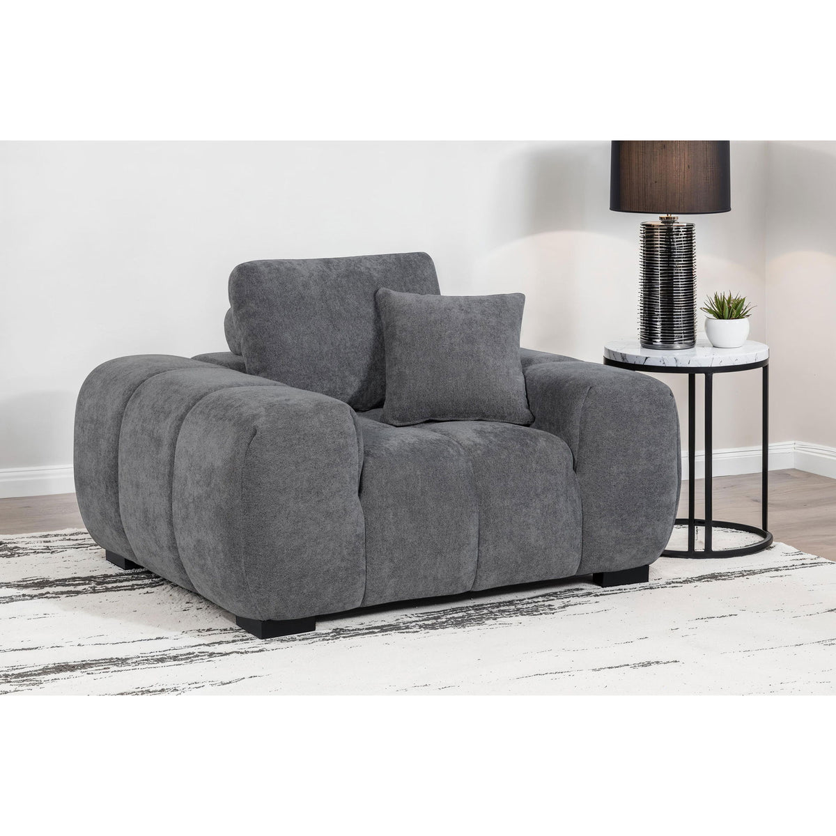 Plather - Track Arm Accent Chair