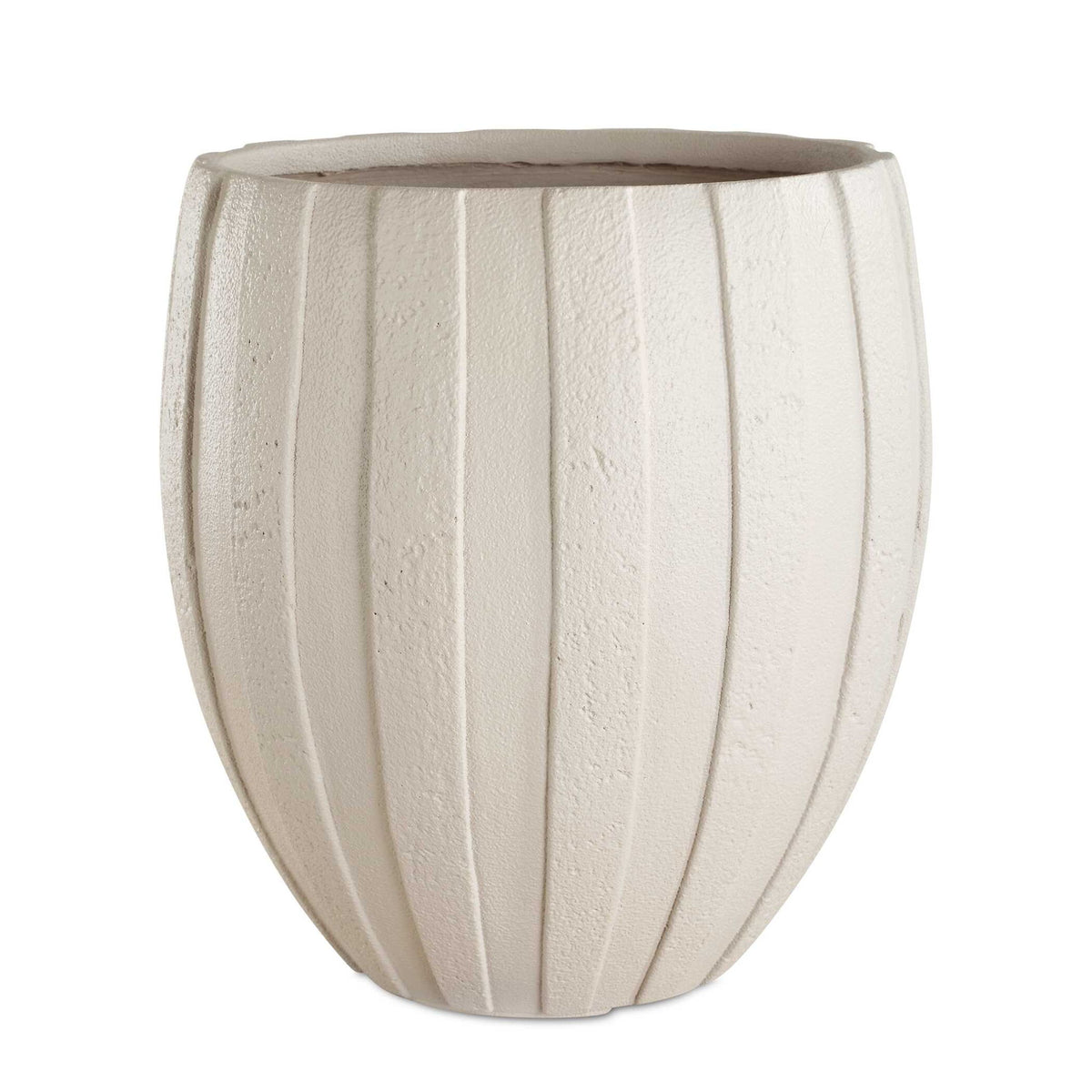 Ridgehaven - Textured Outdoor Planter - White
