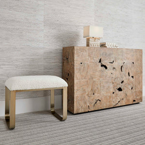 Double U - Small Bench - Gold / White