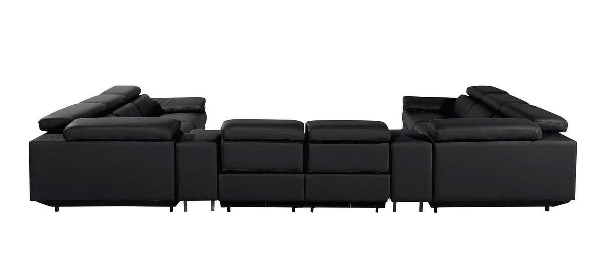 1246 - 10-Piece U-Shaped Modular Power Reclining Sectional With 4 Power Recliners And Power Headrests