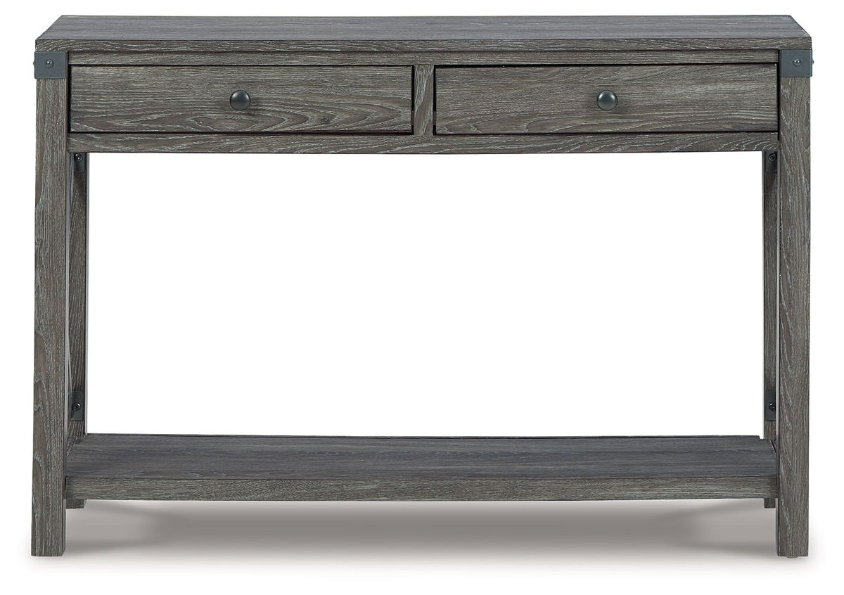 Freedan - Console Sofa Table - Grayish Brown - R&R Furniture Gallery (Fountain Valley, CA)