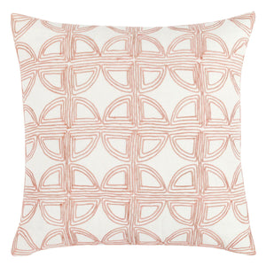 Elea - 22" x 22" Pillow - Ivory / Blush