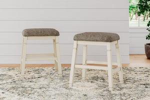 Bolanburg - Upholstered Stool (Set of 2) - Beige - R&R Furniture Gallery (Fountain Valley, CA)