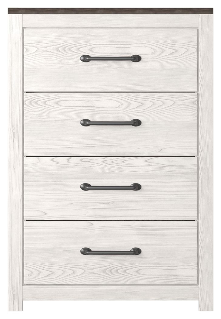 Gerridan Signature Design by Ashley 5-piece panel bedroom set with bed frame, dresser, mirror, and two nightstands in a modern style.