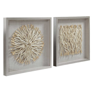 Leone - Shadow Boxes (Set of 2) - Brown / Gold / Silver