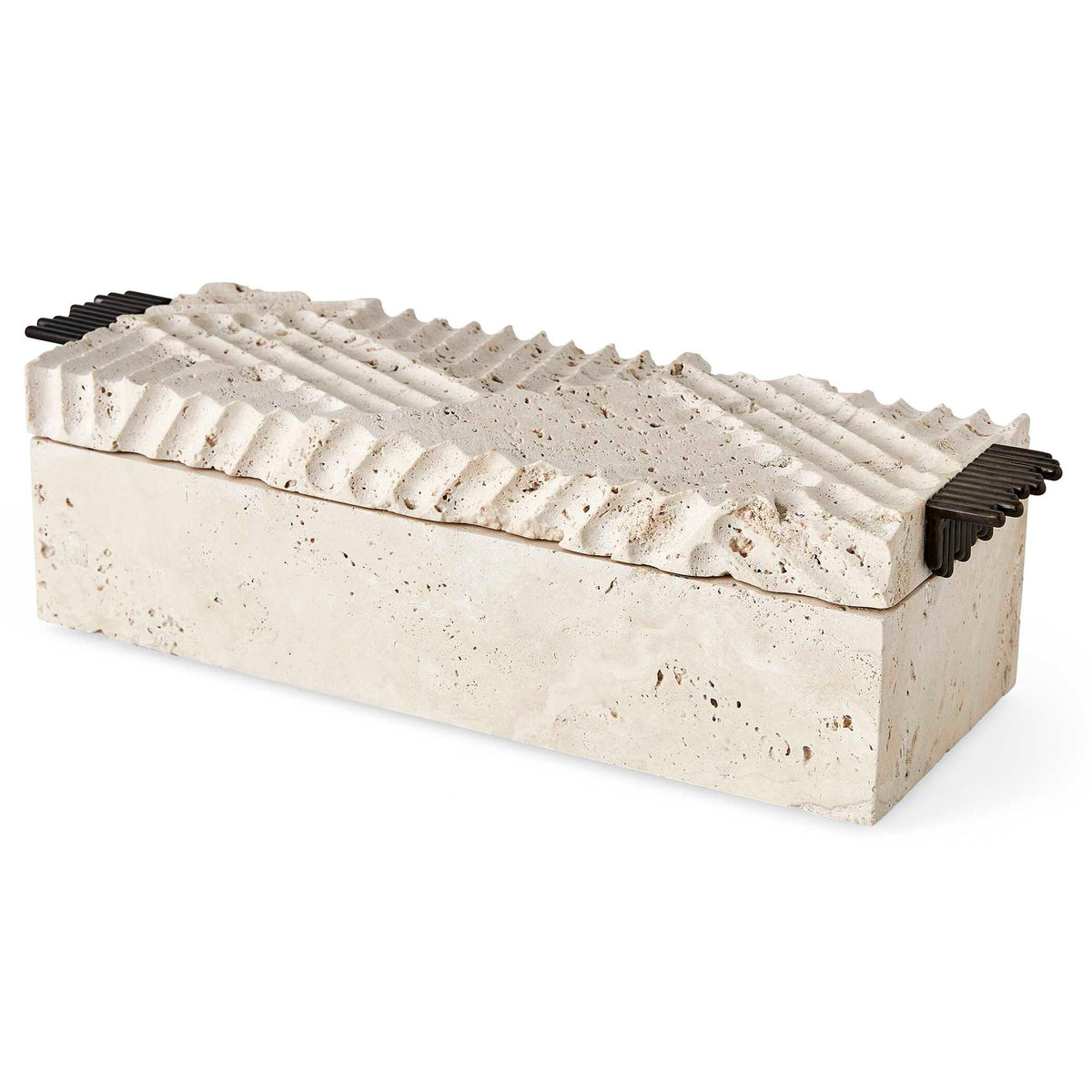 Diagram - Travertine Box - Bronze / Brown