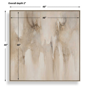 Embark - Hand Painted Abstract Canvas - Black / Brown / Gray / Woodtone