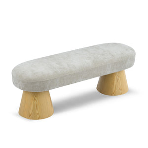Upholstered Dining Bench - Oatmeal