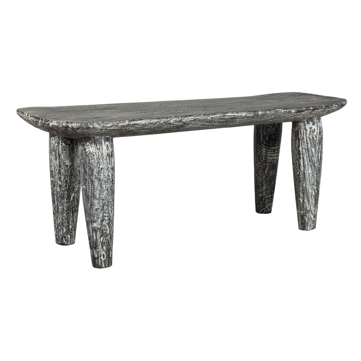 Fade To Black - Wood Bench - Black / White