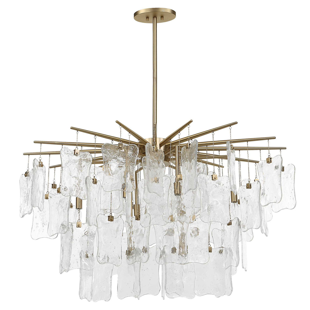 Seeded Shield - 8 Light Chandelier