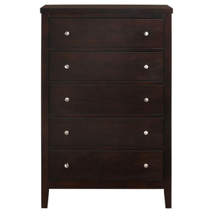 Payton - 5 Drawer - Cappuccino