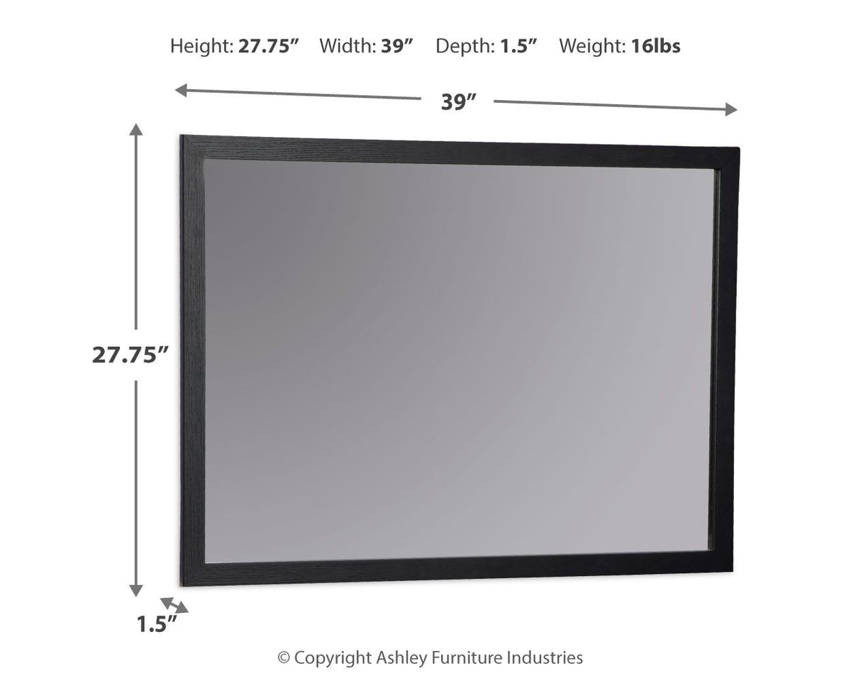 Danziar - Bedroom Mirror - Black - R&R Furniture Gallery (Fountain Valley, CA)