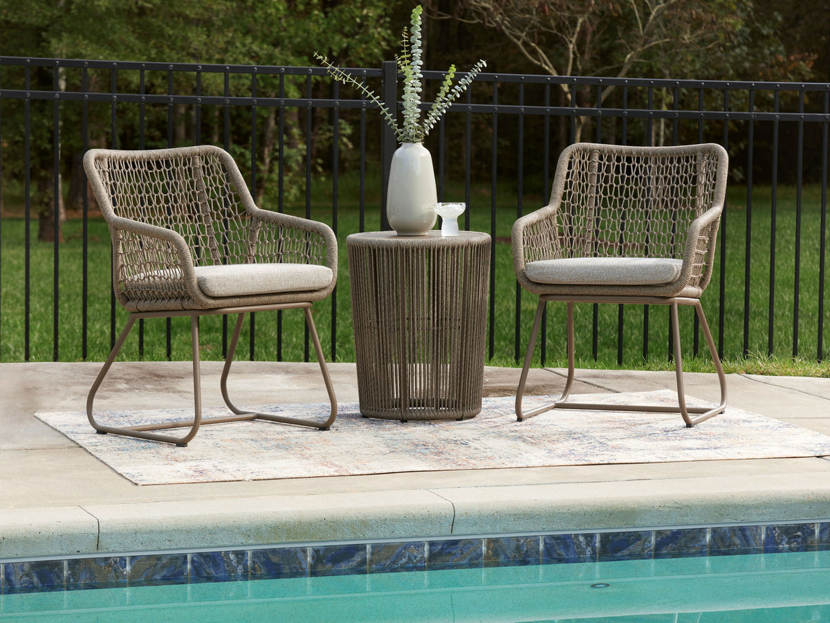 Majors Beach - Outdoor Table And 2 Chairs (Set of 3) - Beige - R&R Furniture Gallery (Fountain Valley, CA)