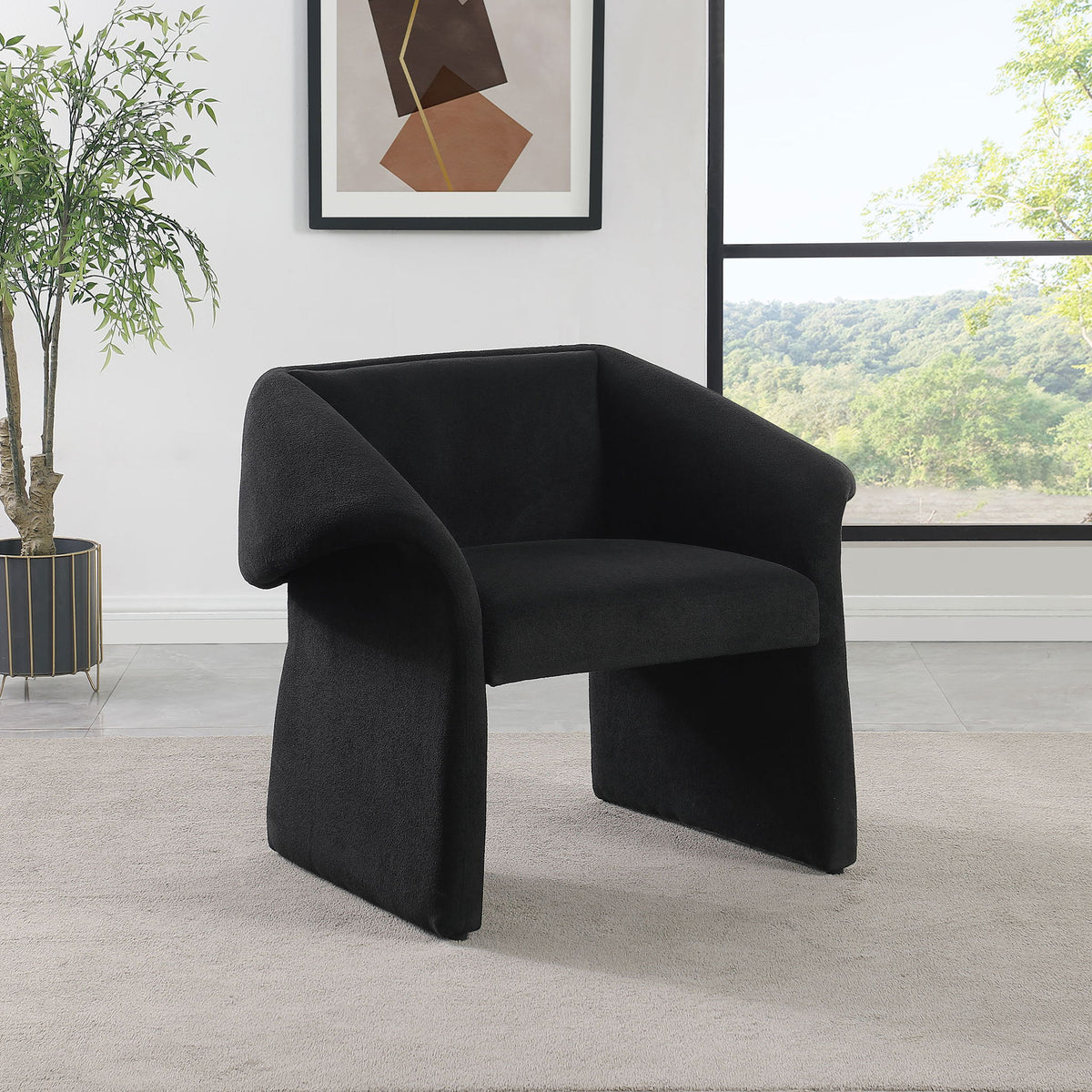 Mcdonald - Upholstered Sloped Arm Accent Chair - Black