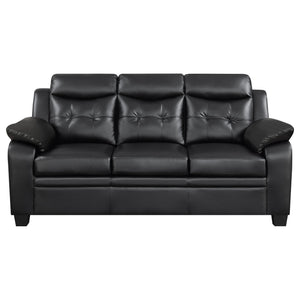 Eaton - Padded Sofa With Tufted Design - Black