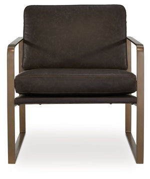 Bradett - Accent Chair - Dark Brown / Gold Finish - R&R Furniture Gallery (Fountain Valley, CA)