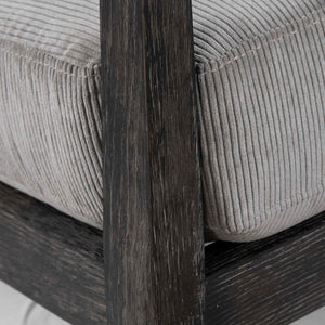 Gray Brunei modern accent chair by Uttermost featuring sleek upholstery and contemporary design.