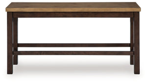 Rylandeen - Double Counter Height Bench - Light Brown / Dark Brown - R&R Furniture Gallery (Fountain Valley, CA)