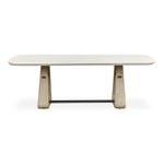 Circa - Concrete Outdoor Dining Table - White / Woodtone