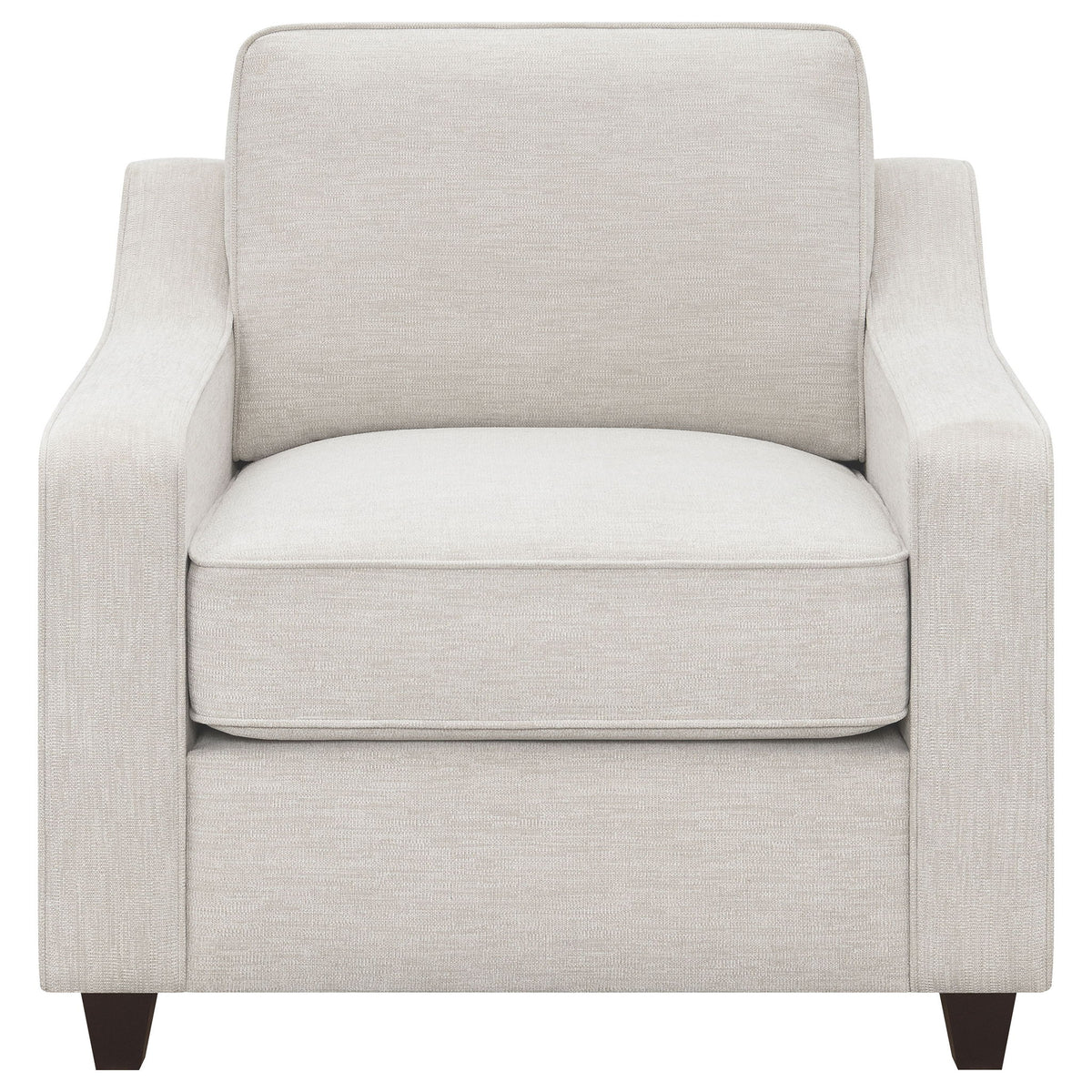 Mahaffey - Upholstered Sloped Track Arm Chair - Beige