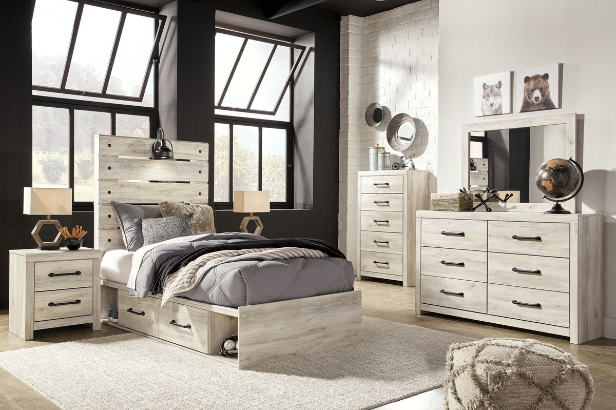 Signature Design by Ashley Cambeck youth bedroom set with 8-piece furniture including bed, dresser, and nightstands in a modern style.