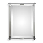Uttermost Adara Pearl Silver Vanity Mirror with a decorative frame, reflecting elegant home decor style.