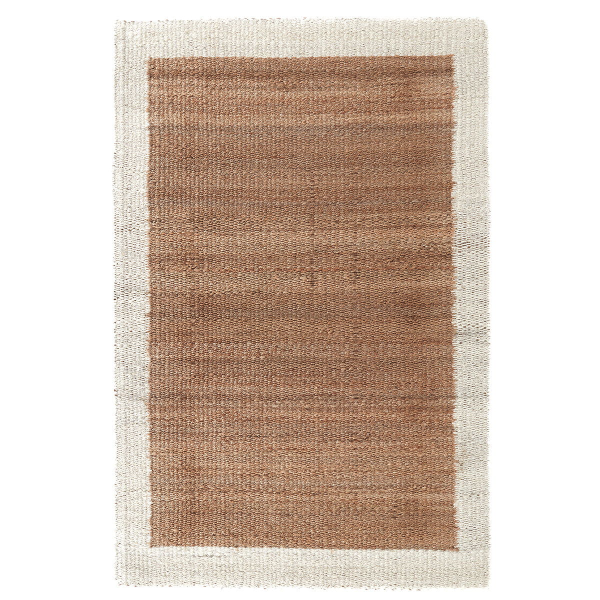 Classic Home Serene Frame Area Rug featuring a calming pattern in neutral tones, showcasing its soft woven texture.