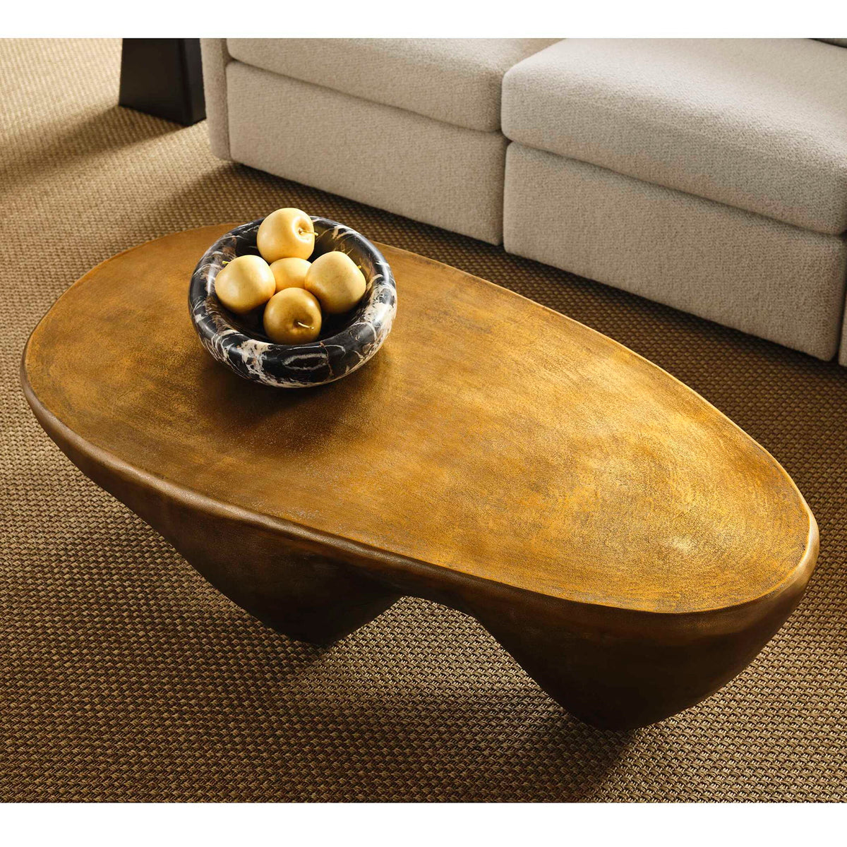 Golden Basin - Coffee Table - Brass
