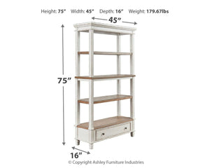 Realyn - Bookcase - Brown / White - R&R Furniture Gallery (Fountain Valley, CA)
