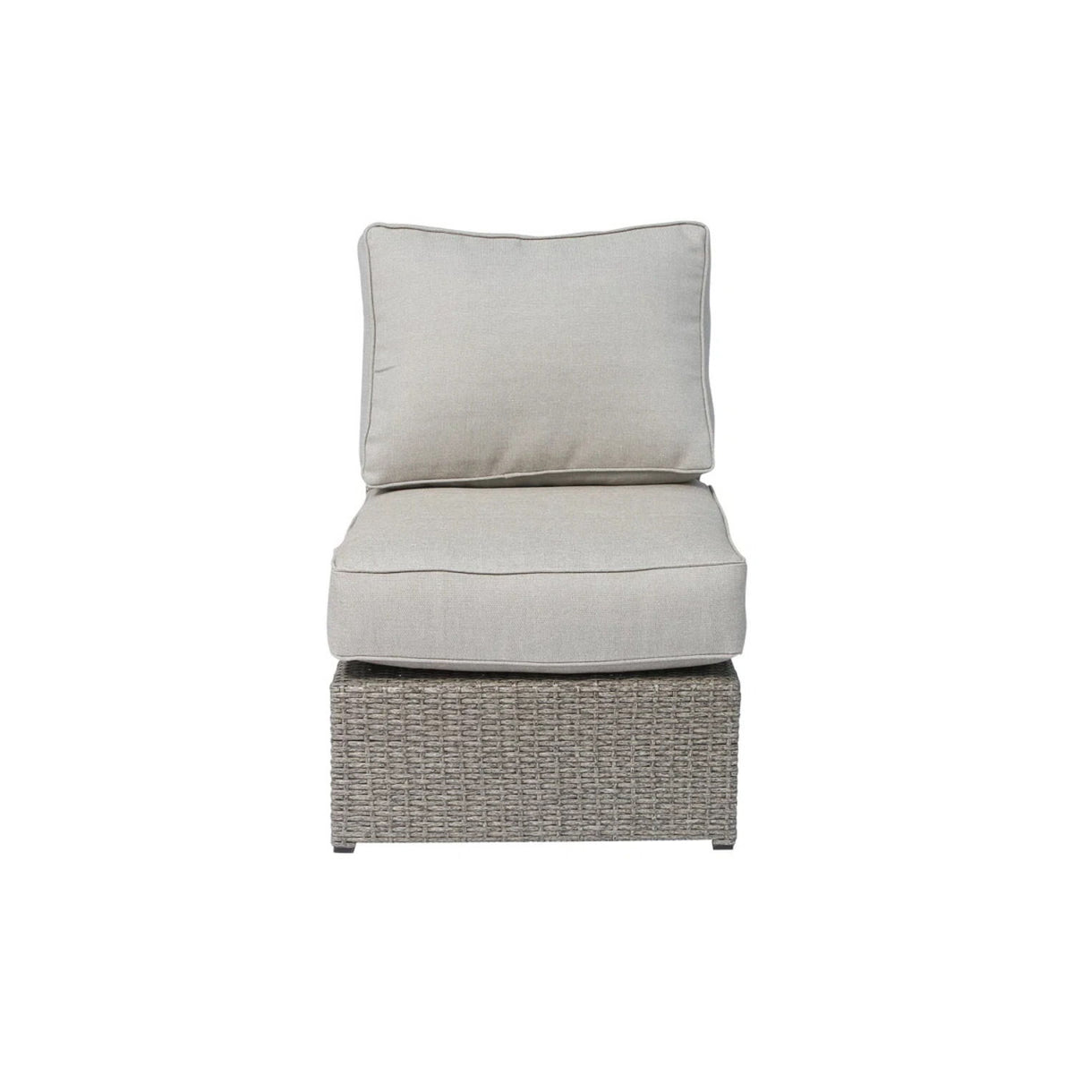 4 Piece Wicker Outdoor Seating Group With Cushions - Gray Mix