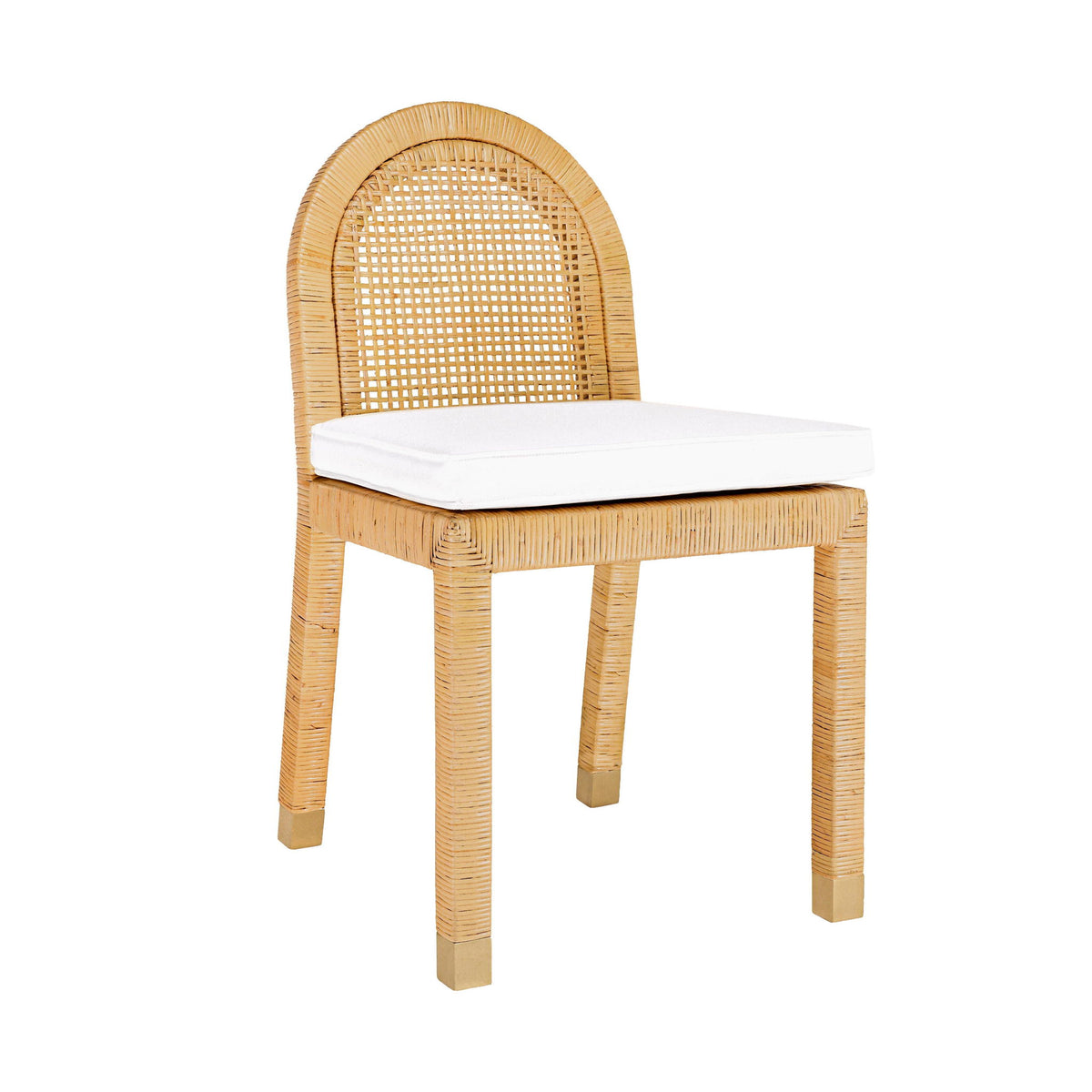 Amara - Rattan Arched Back Dining Chair - Natural - R&R Furniture Gallery (Fountain Valley, CA)