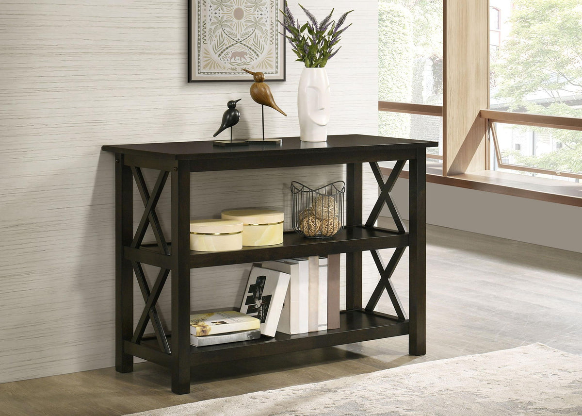 Rachelle 2-shelf Wood Entryway Console Table Deep Merlot