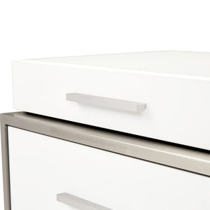 Marquee - Nightstand - Cloud White - R&R Furniture Gallery (Fountain Valley, CA)