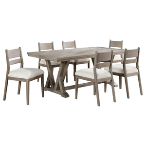 Cornelia 7-piece Rectangular Dining Table Set Coastal Grey