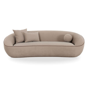 Jenny - Faux Mohair Sofa - Taupe - R&R Furniture Gallery (Fountain Valley, CA)