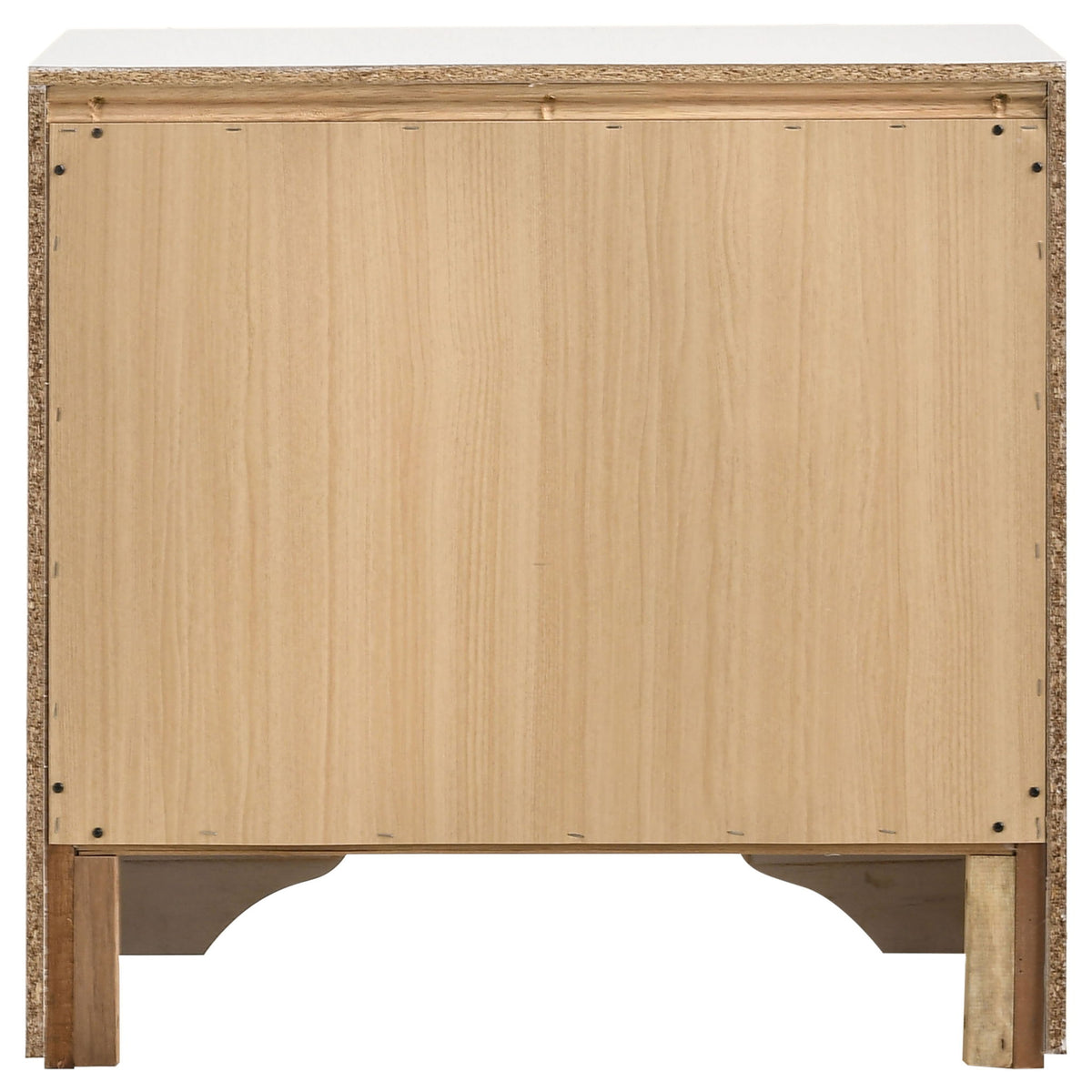 Transitional 2 Drawer Nightstand With Hidden Jewelry Tray